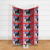 Newfy Puppy tea towel fabric