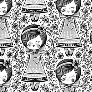 2316 Medium - girl in flowers