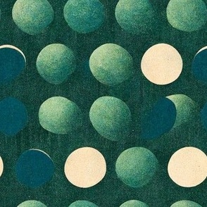 Blue, beige and green dots, minimal