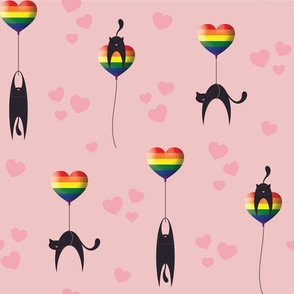 Valentines Pride Cats