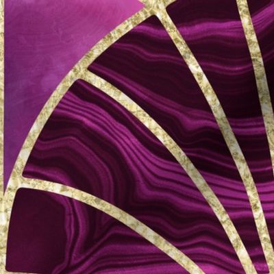 Art Deco Geometric Opulence Splendid Luxury Fuchsia Pink