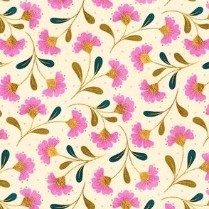 Pink Floral Pattern Tile