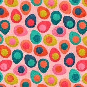 Colourful Eggs | Pink Background