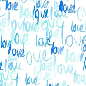 blue love is in the air - watercolor loves for saint valentine - romantic inscriptions a835-5