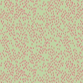 Ditsy Forest Fruits - ditsy leaves - light green pink - medium scale