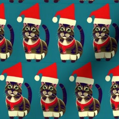 Meowy Christmas // santa cat