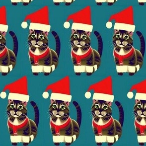 Meowy Christmas // santa cat