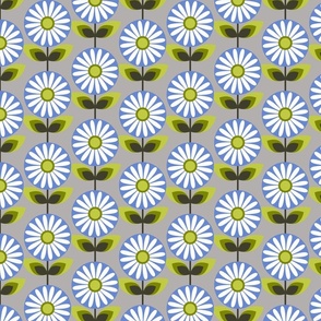 Normal scale • Field of Daisies grey background