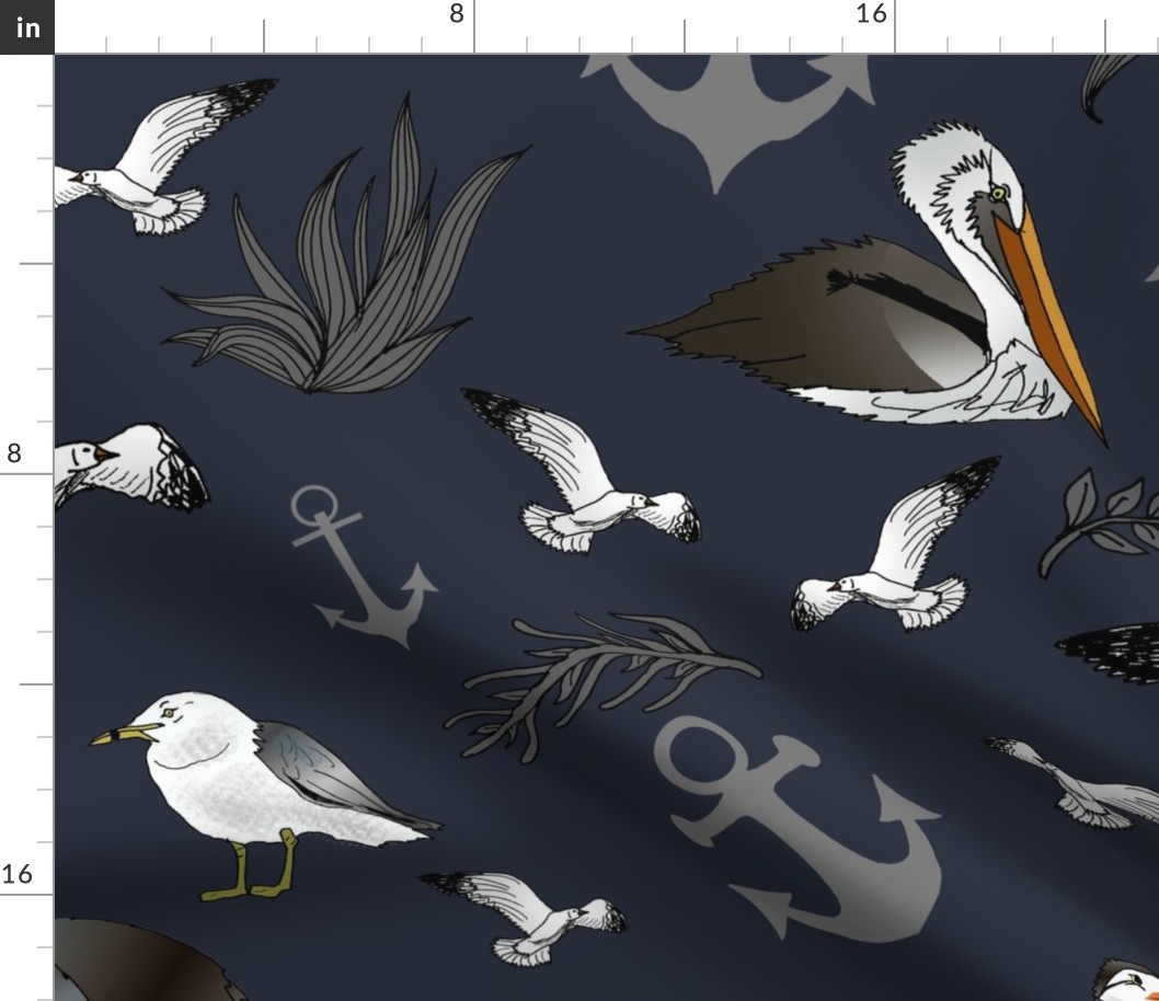 Sea Birds of the Sea Shore (large scale) 