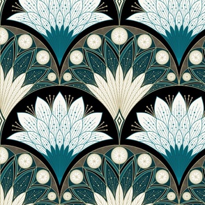 1920's abstract floral
