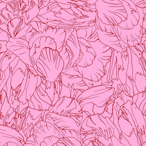 Floral lines - pink