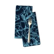 Floral lines - Navy blue