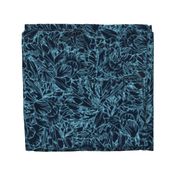 Floral lines - Navy blue