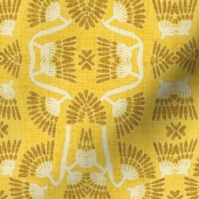 Southwest Victorian Era Floral, Sun Yellow