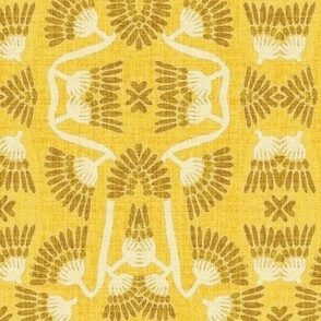 Southwest Victorian Era Floral, Sun Yellow