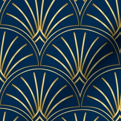 Gatsby Glamour gold texture on navy 