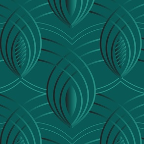 Emerald green art deco