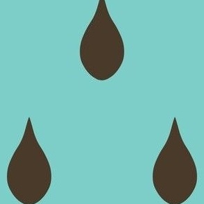 raindrop downpour aqua and brown