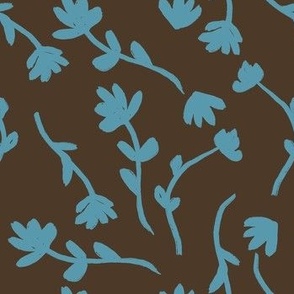 background floral brown and blue