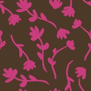  background floral brown and dark pink