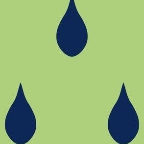 raindrop  downpour green and dark blue