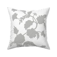 Courtney Block Print Coventry Gray on White 