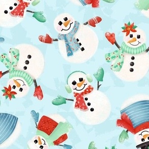 Snowman Winter Christmas Holiday by Angel Gerardo