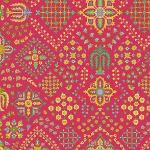 Vintage rug kashmiri shawl