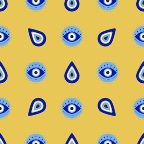 Turkish evil eyes seamless pattern 