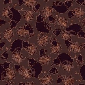 Christmas birds-dark brown