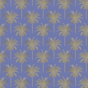 Palm - gold on soft purple blue - extra small