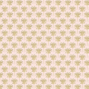Palm - gold on light pink - extra small