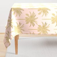 Palm - gold on light pink - medium