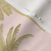 Palm - gold on light pink - small