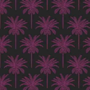 Palm - bright hot pink on charcoal black - small