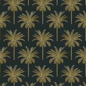 Palm - Gold on Charleston Green - extra small