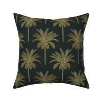 Palm - Gold on Charleston Green - small