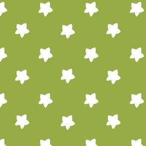 White Star Pattern Christmas - Green