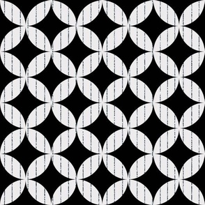 Black circle lines pattern