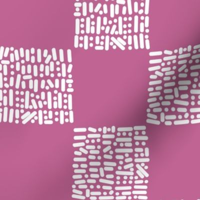 Odd squares on Peony Pink #BF6493