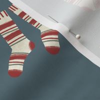 Cozy holidays - cozy socks dark teal L