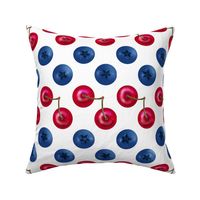 Blueberry and Cherry Polka Dots Stripe