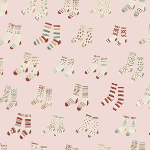 cozy holidays - cozy socks peach L