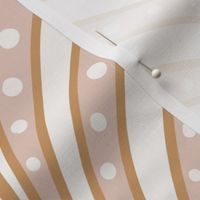 roaring 20s Art Deco scallop - blush and ochre