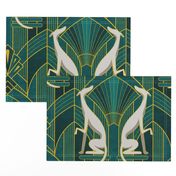 Art Deco Greyhounds_Bg Teal