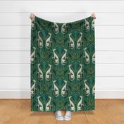 Art Deco Greyhounds_Bg Teal