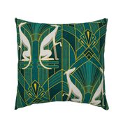 Art Deco Greyhounds_Bg Teal