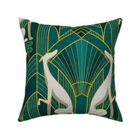 Art Deco Greyhounds_Bg Teal