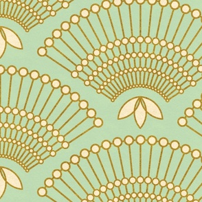 gold and pearl deco on mint_large scale