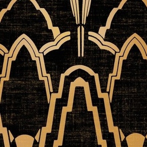 1920 art deco in black and gold